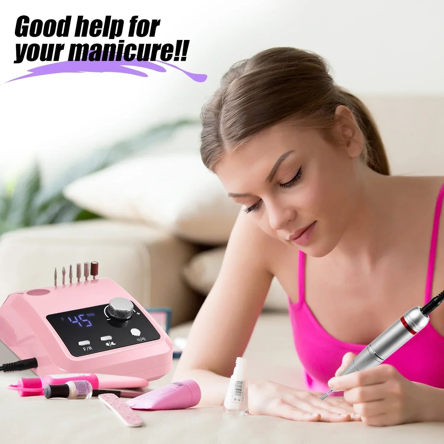 45000RPM Professional Nail Drill Machine