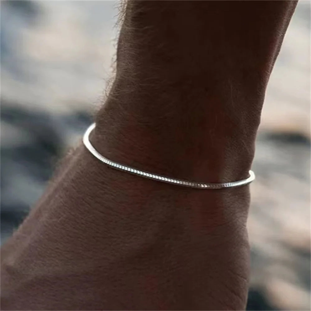 Men’s Stainless Steel Snake Bracelet