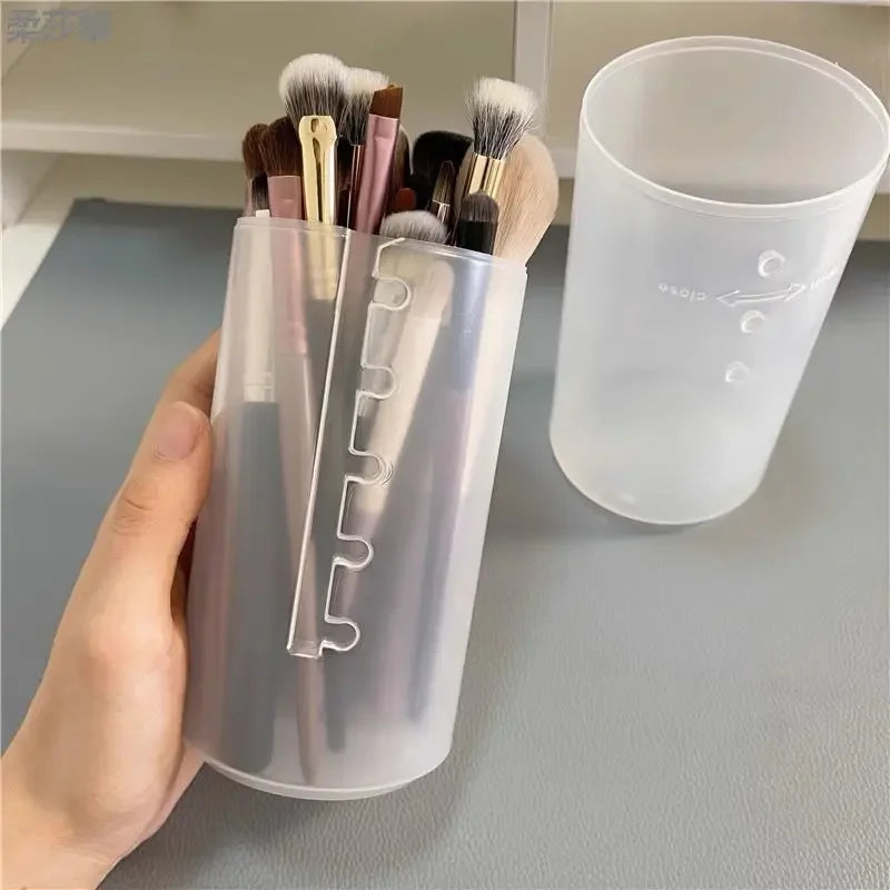 Adjustable Transparent Makeup Brush Holder