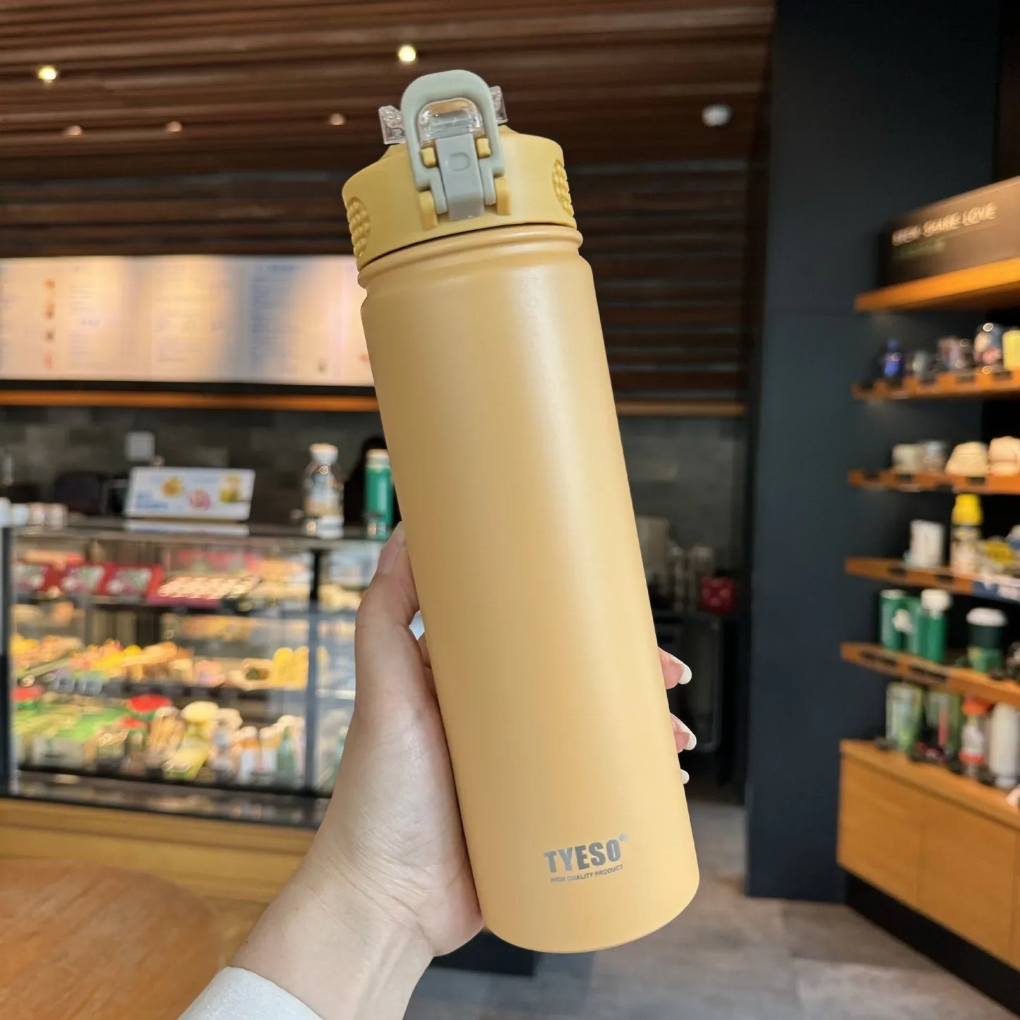 750 ML Stainless Steel Water Bottle with Straw