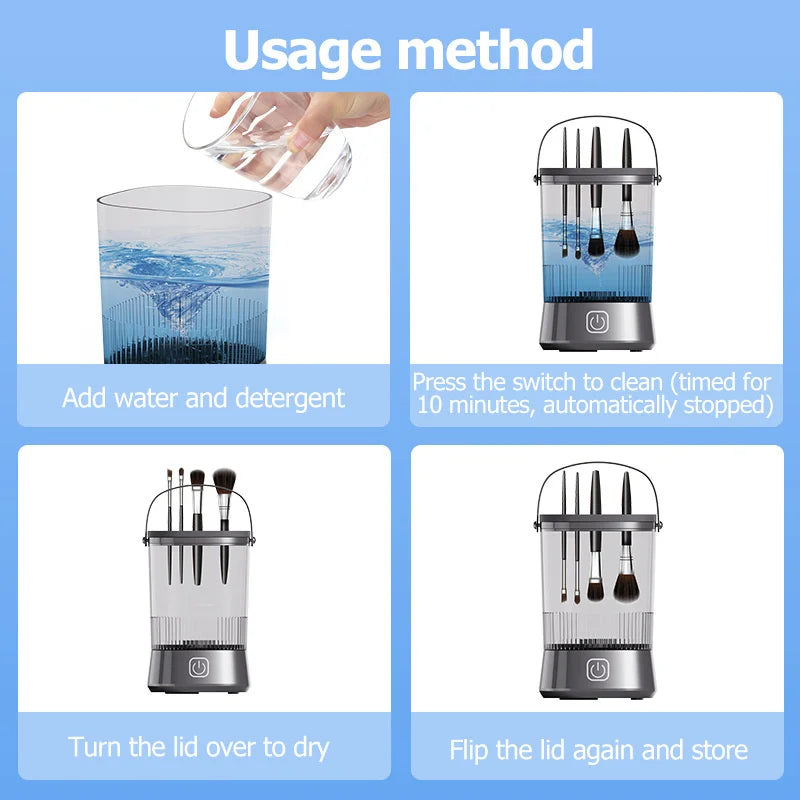 3-in-1 Electric Makeup Brush Cleaner