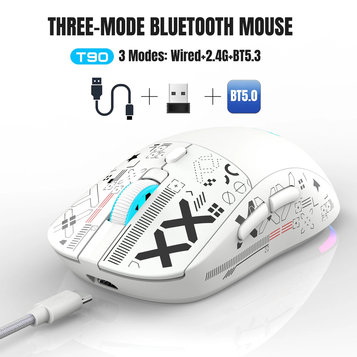 HXSJ T90 Wireless Gaming Mouse