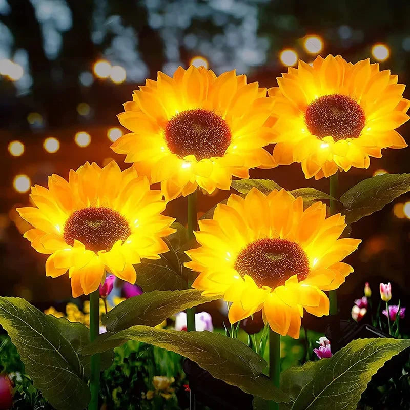 Solar LED Sunflower Garden Lights