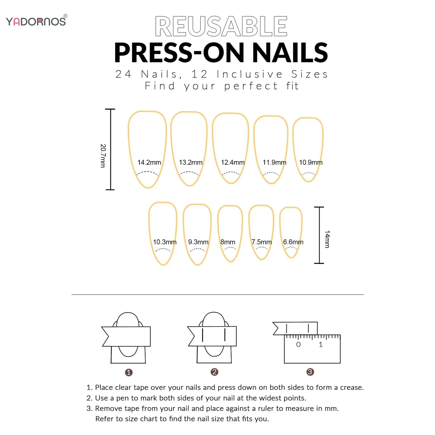 24Pcs Sweet Press-On Nail Set