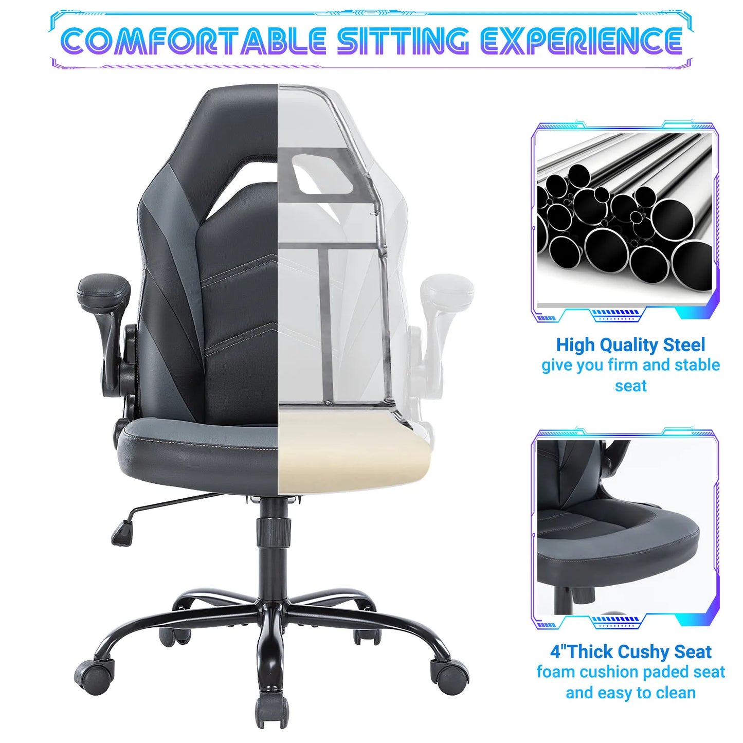 JHK Ergonomic PU Leather Gaming Chair
