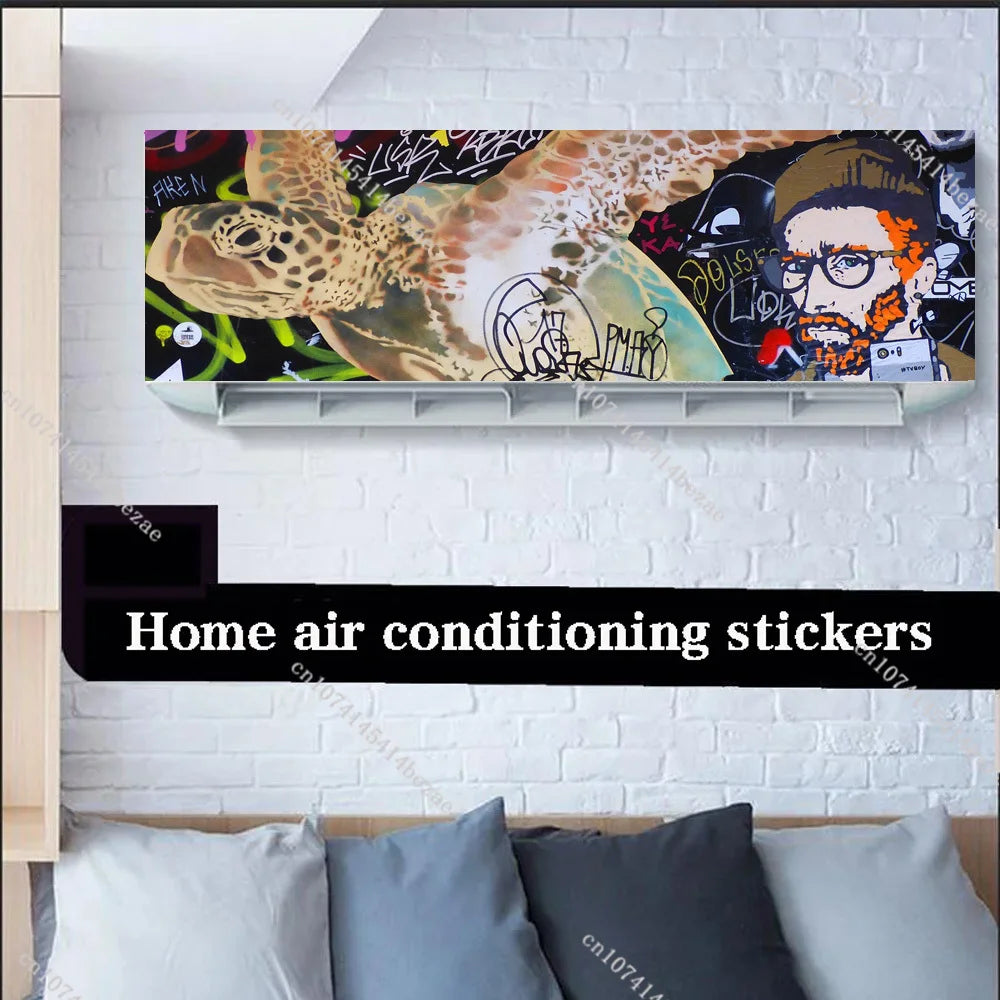 Graffiti Style Air Conditioner Sticker