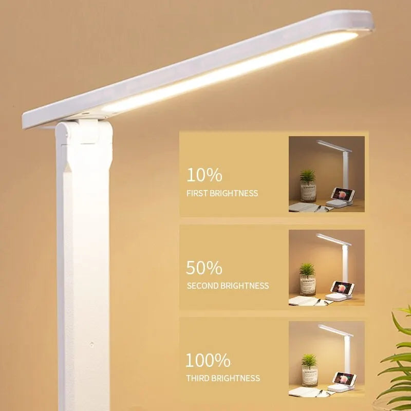 White LED Folding Desk Lamp