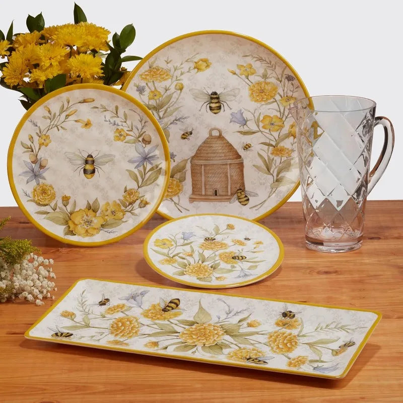 Bee Sweet Melamine Dinnerware Set