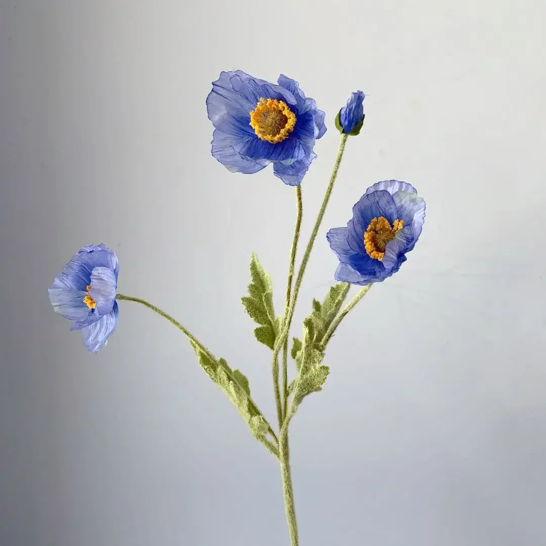 Silk Poppy Flower Stem