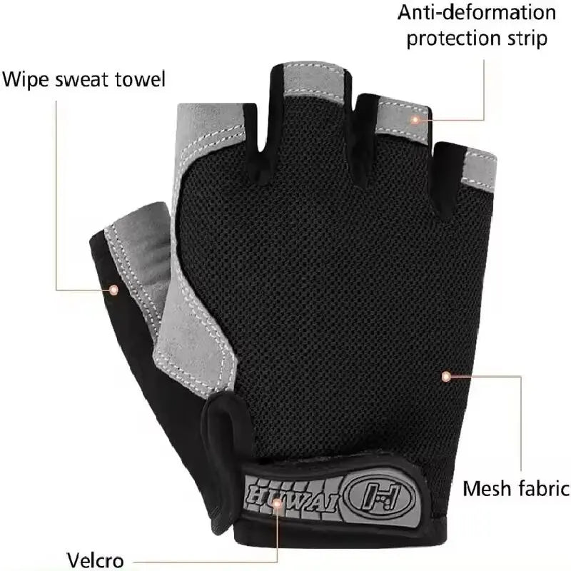 Unisex Half Finger Sports Gloves