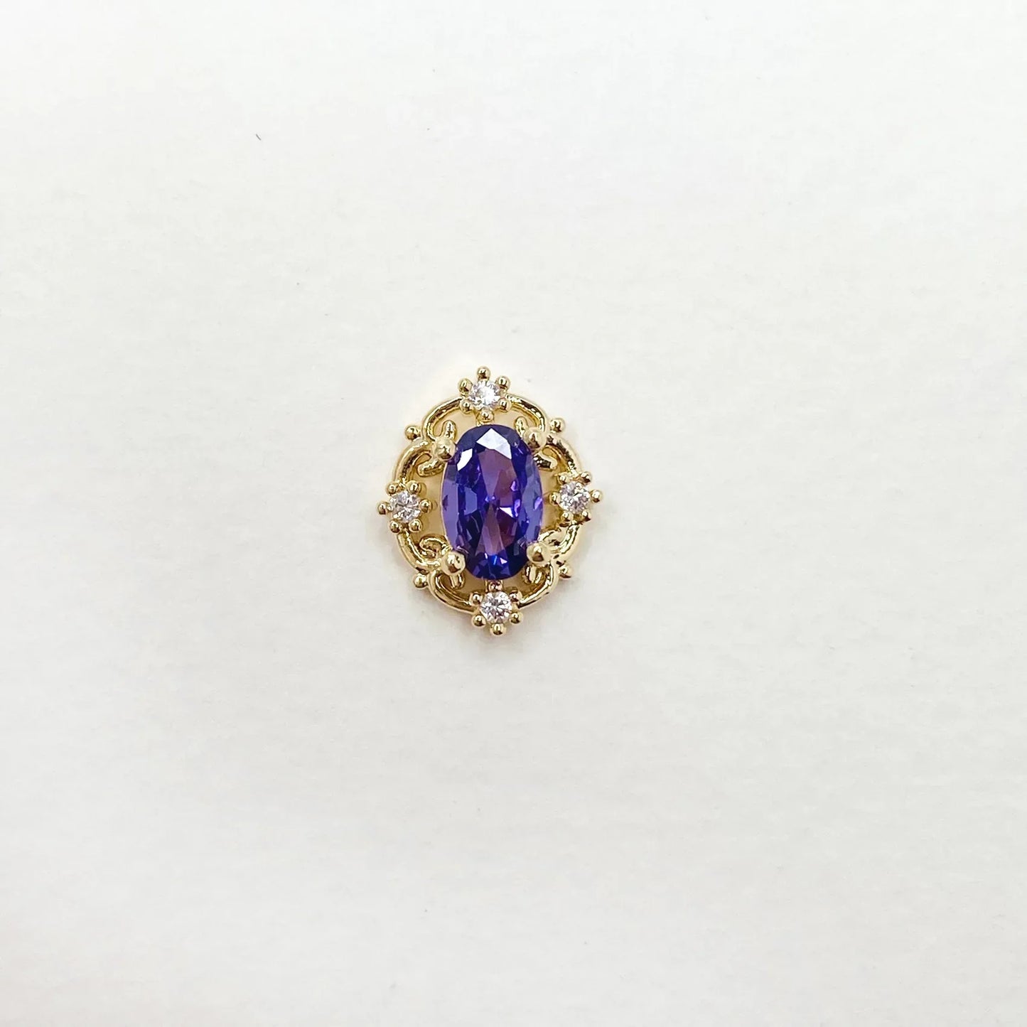 10Pcs Retro Zircon Nail Charms