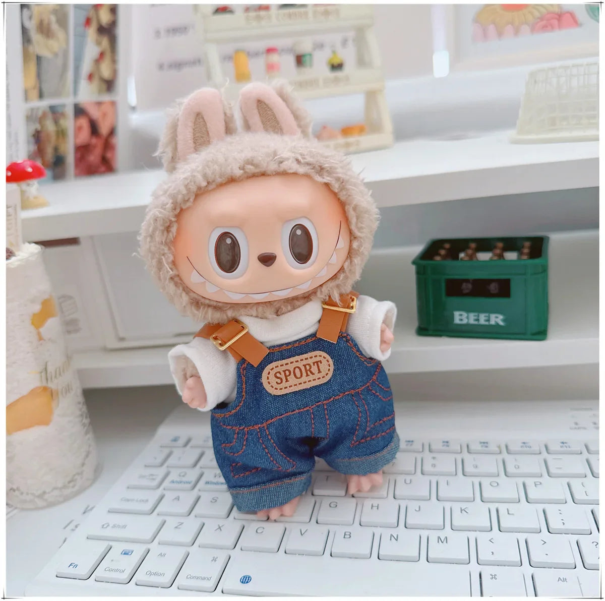 Labubu Denim Hoodie Outfit Set