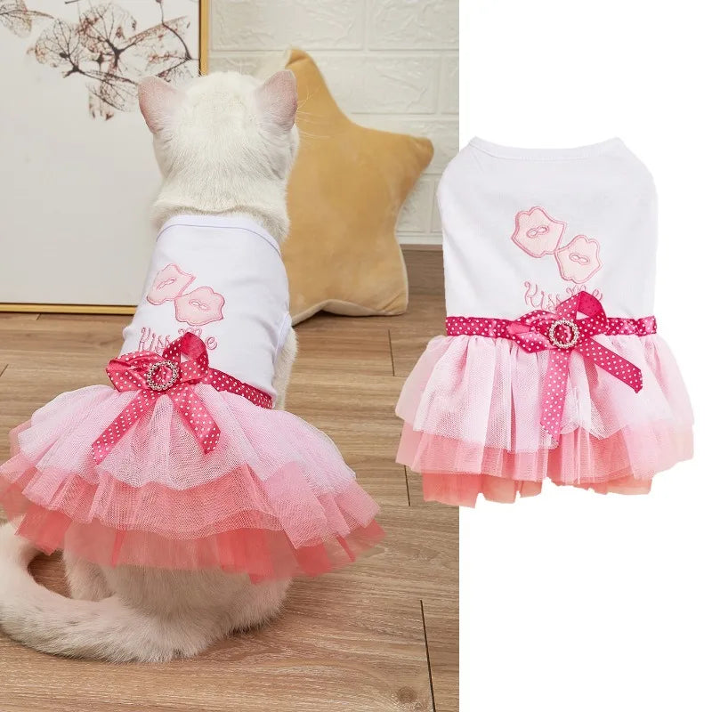 Summer Lace Dog Princess Dress