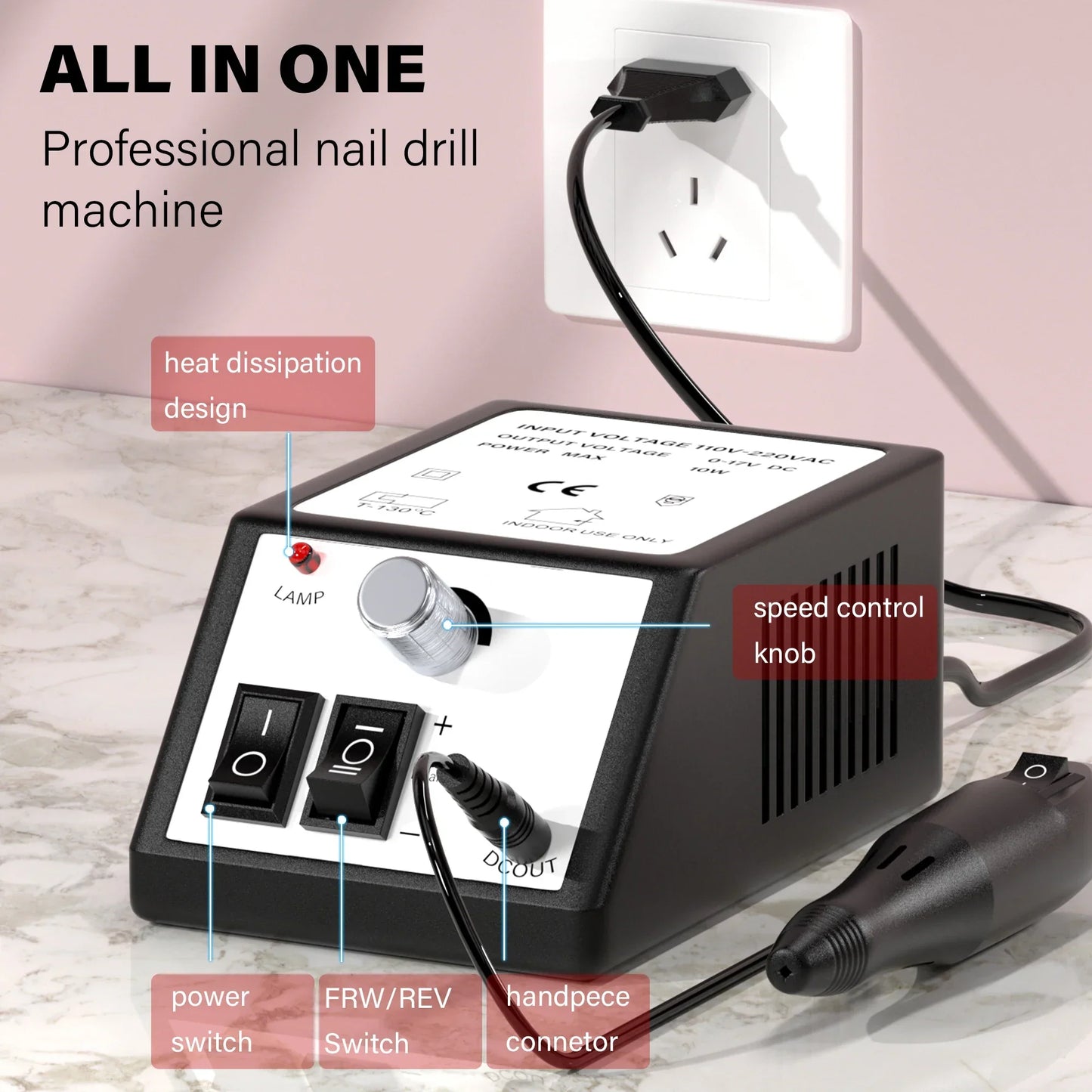 YIKOOLI Professional Nail Drill Machine