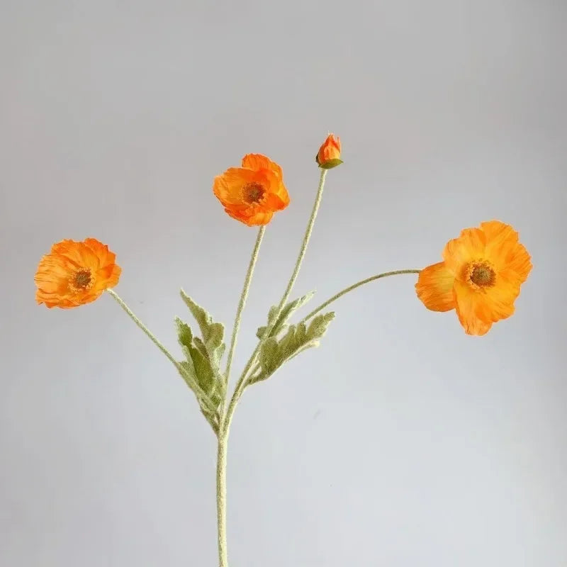 Silk Poppy Flower Stem
