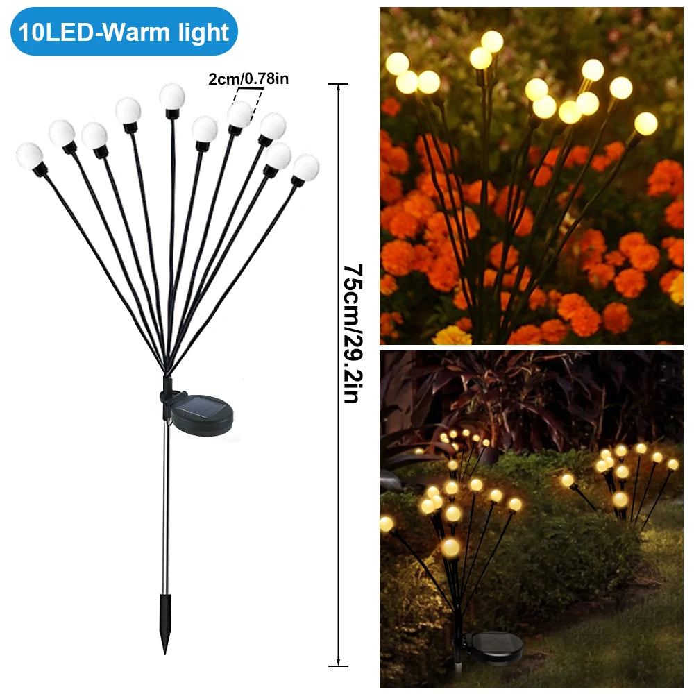 Solar Firefly LED Garden Lights