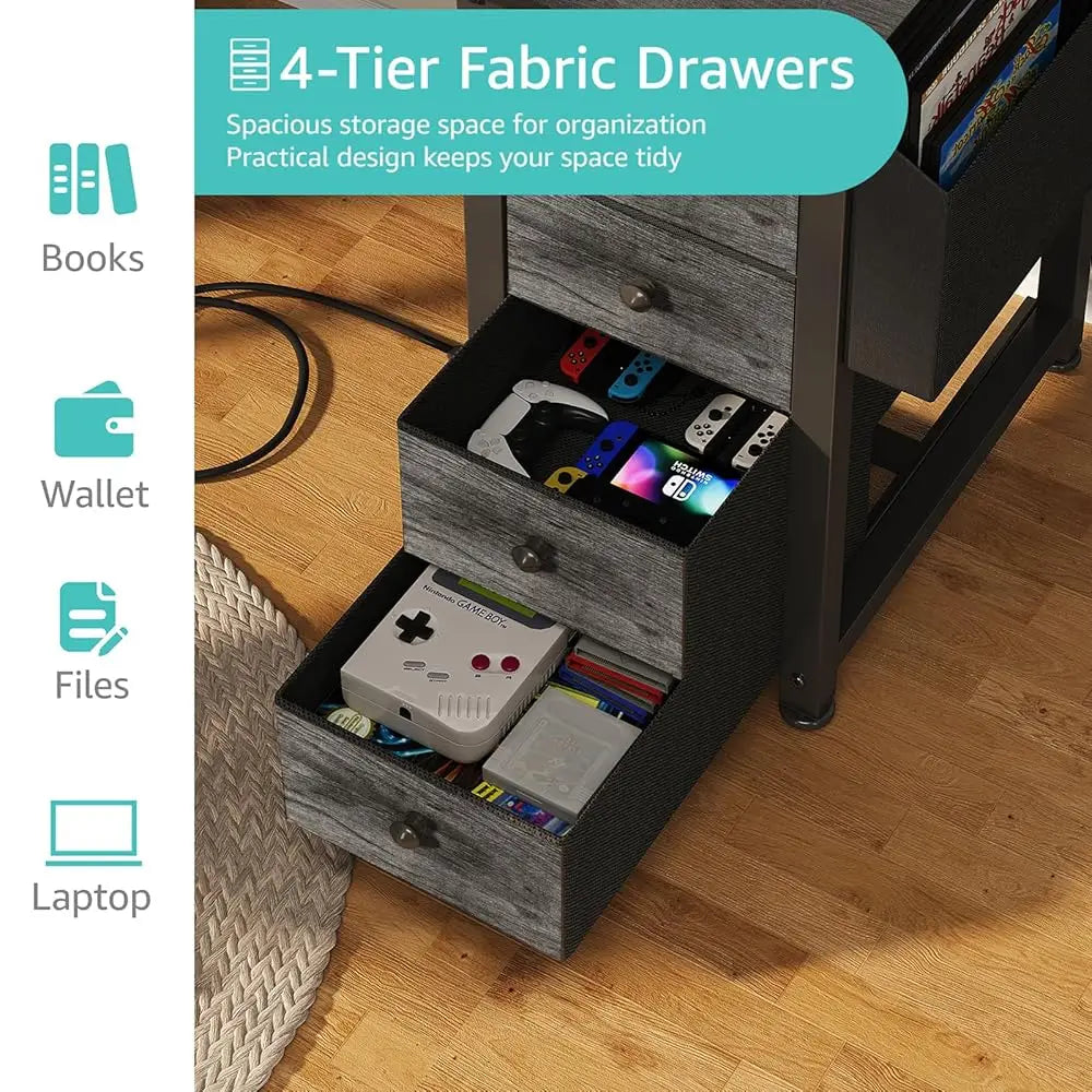 L-Shaped Computer Desk with Storage