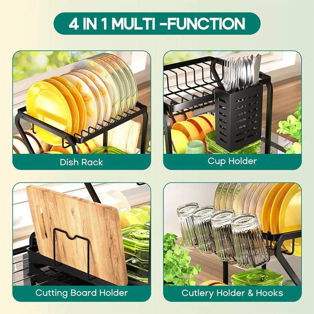 Dish Rack with Drainboard