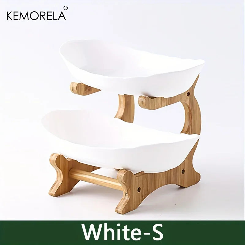 Multi-Layer Wooden Dessert Plate