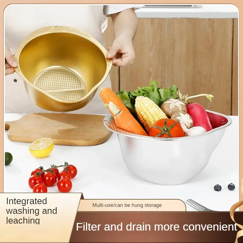 304 Stainless Steel Rice Washer Bowl