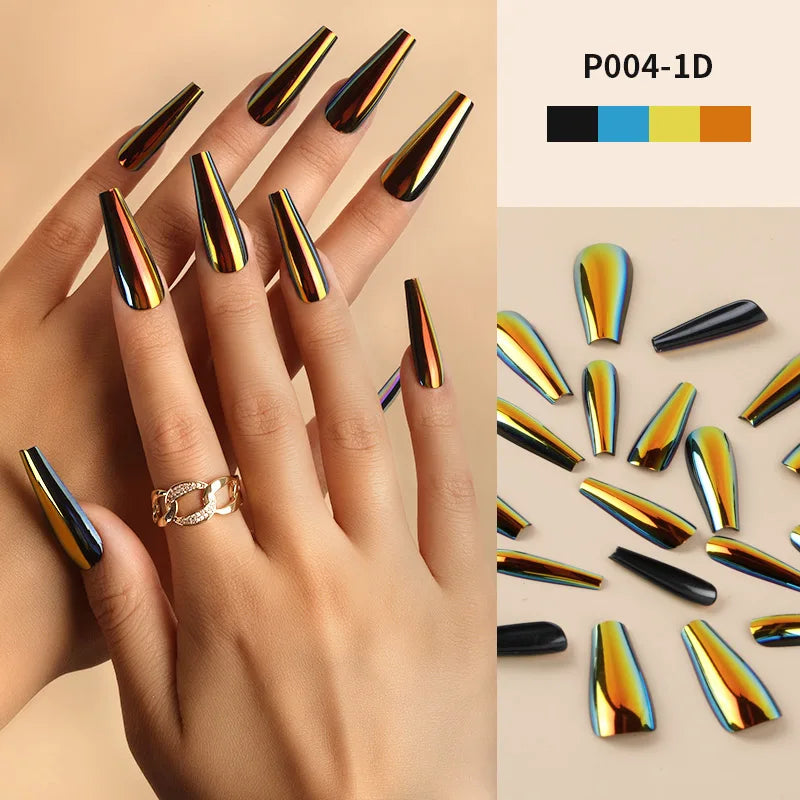 24PCS Mirror Effect Press-On Nails