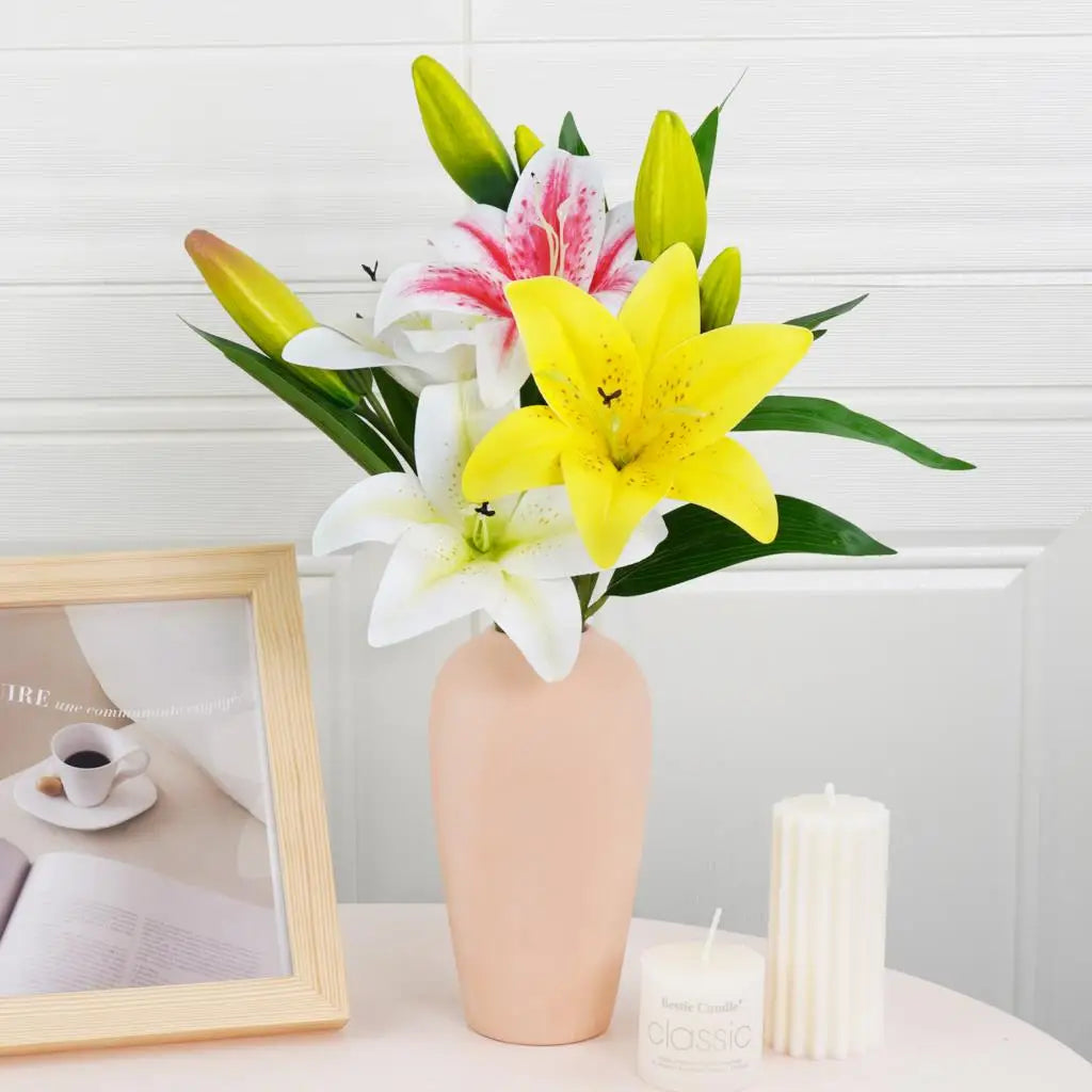 Artificial Silk Lily Bouquet