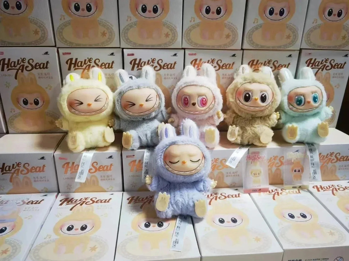 Labubu Macaron PVC Blind Box Keychain