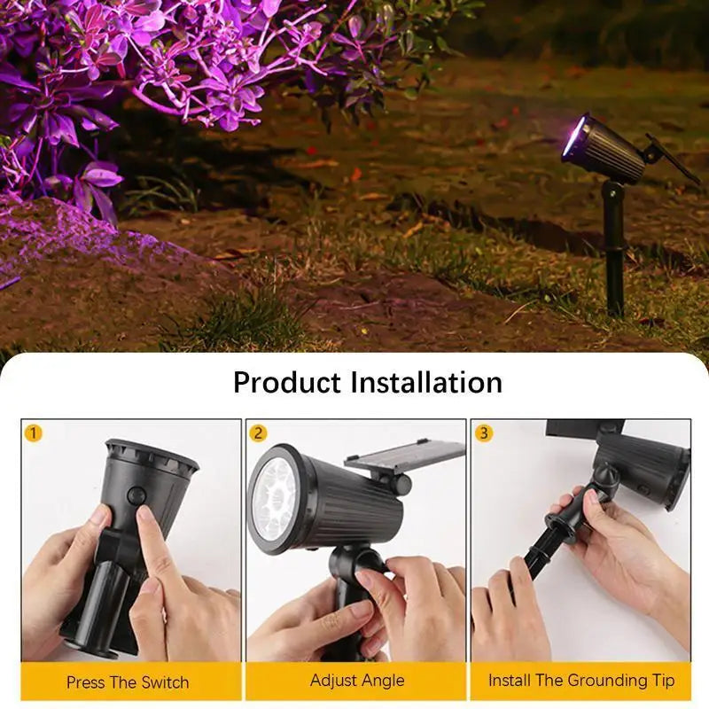 9 LED Solar Garden Spotlights
