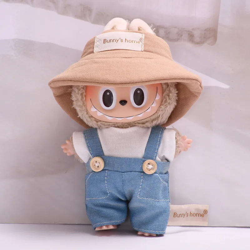 EXO Labubu Overalls Hat Set