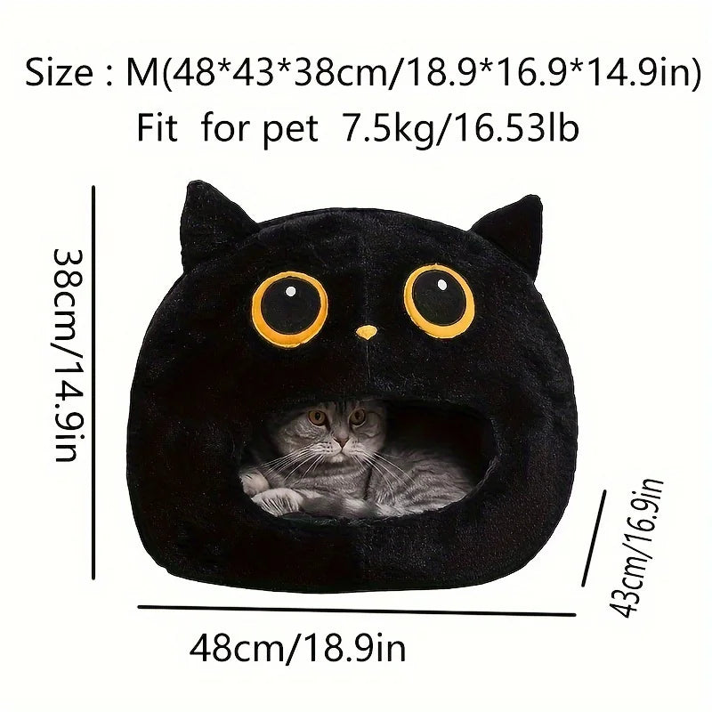 Black Owl Themed Pet Bed