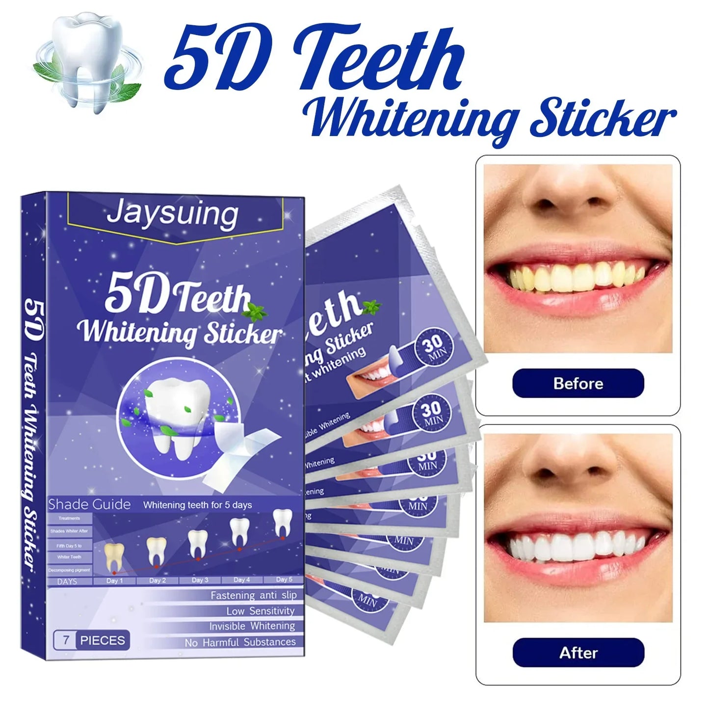 5D Teeth Whitening Strips Gel