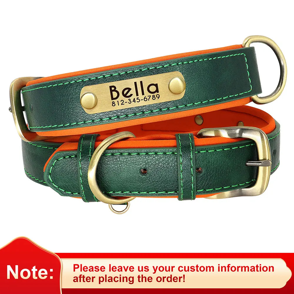 Custom PU Leather Dog Collar