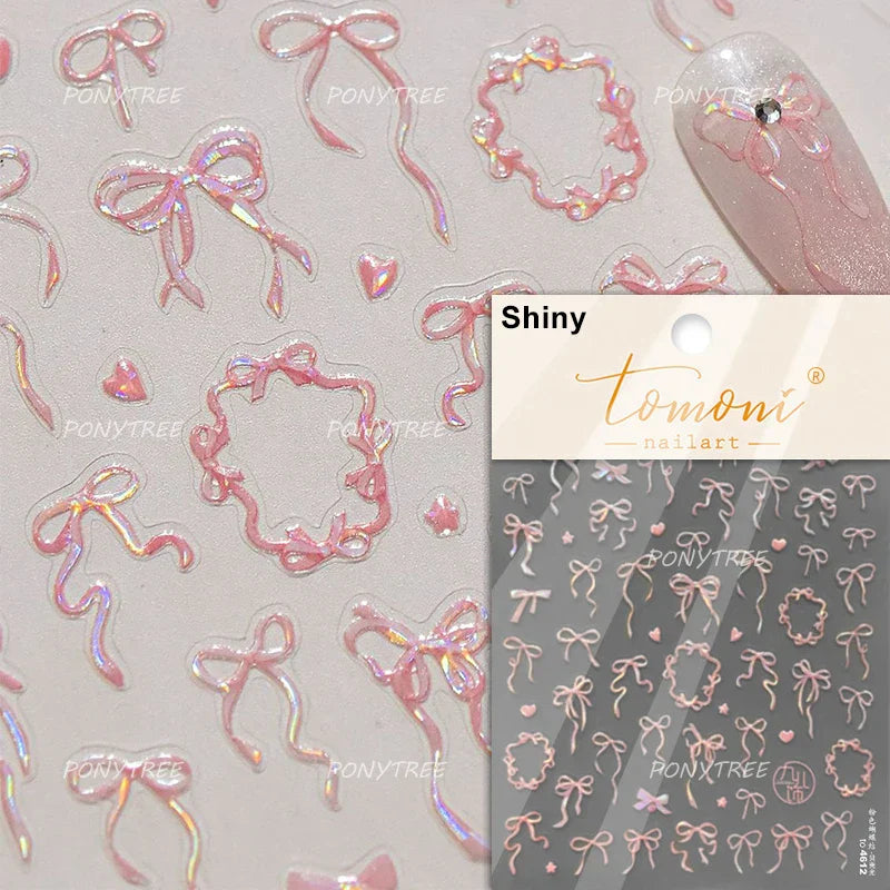 Bowknot 3D Nail Art Stickers