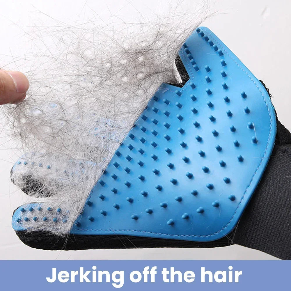 Rubber Dog Grooming Hair Gloves