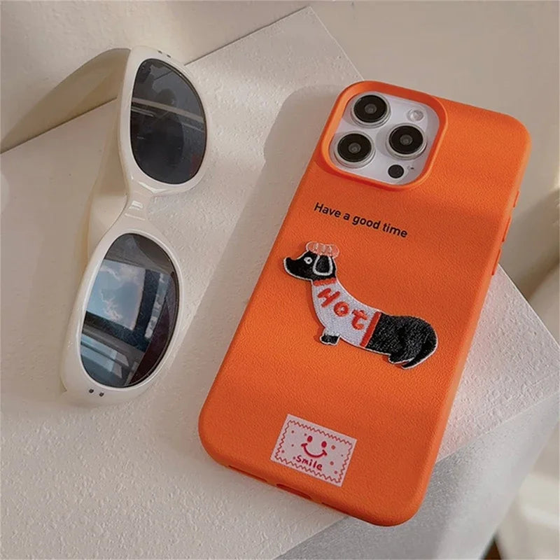 Korean Cute Dachshund Phone Case