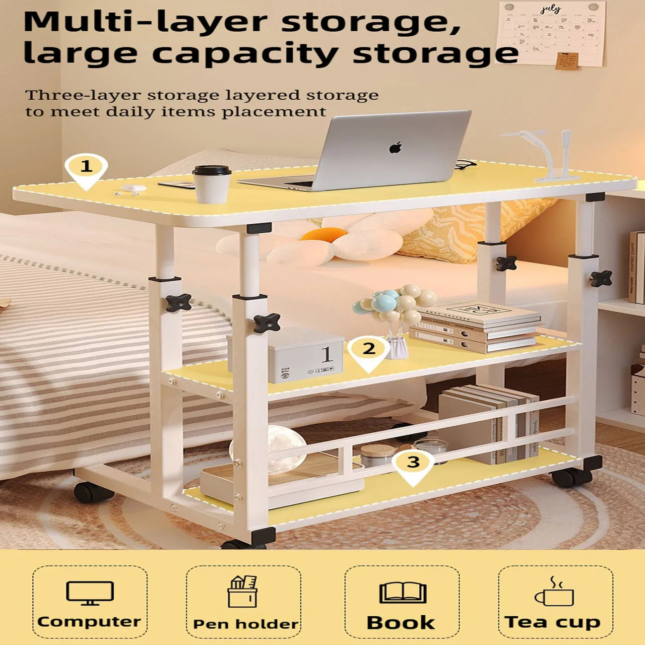 Adjustable Movable Bedside Desk