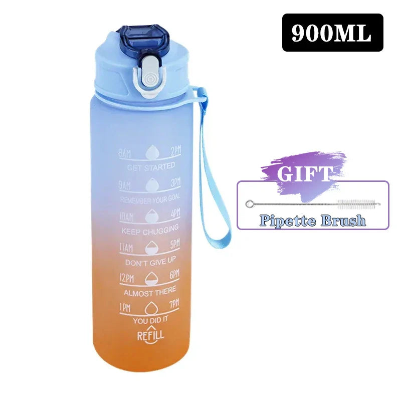 900/1000ml BPA Free Sports Water Bottle with Straw