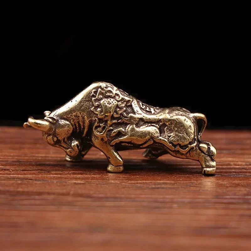 Lucky Brass Bull Statue