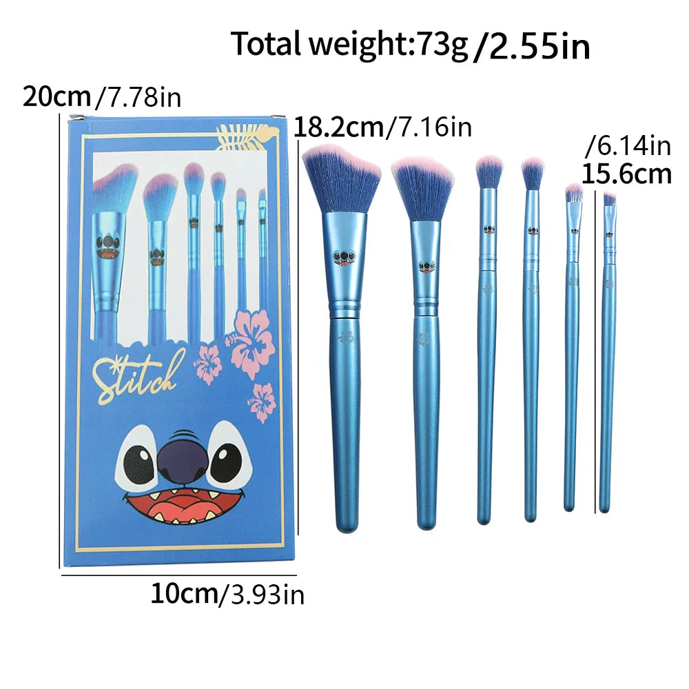 Bandai 6PCS Disney Stitch Makeup Brush Set