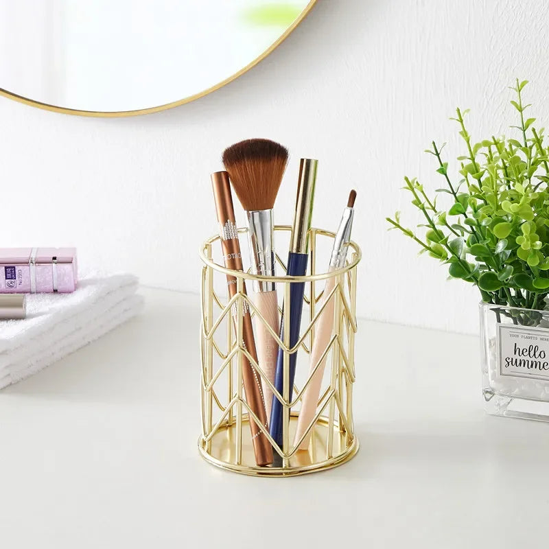 Cylindrical Wrought Iron Brush Organizer