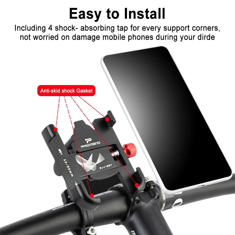 GOLDFOX Aluminum Alloy Bike Phone Holder