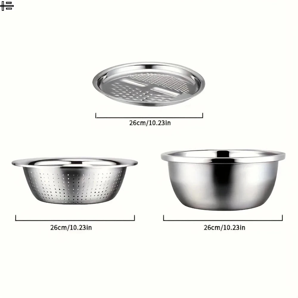 3-Piece Stainless Steel Strainer Set