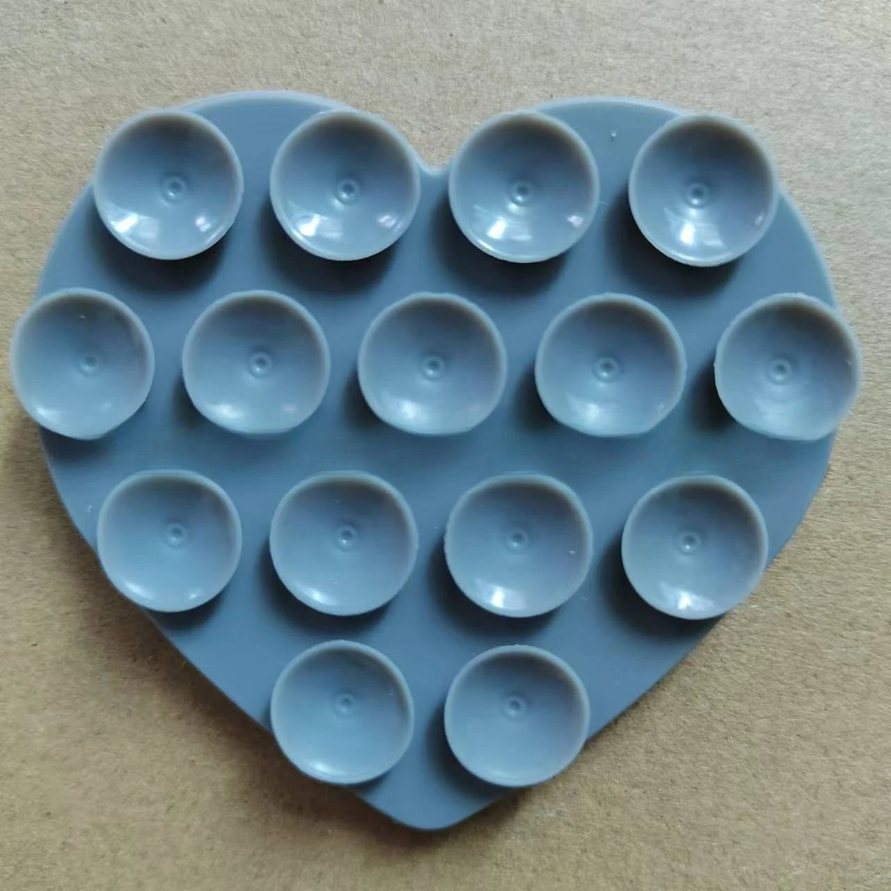 Heart Shaped Silicone Suction Sticker