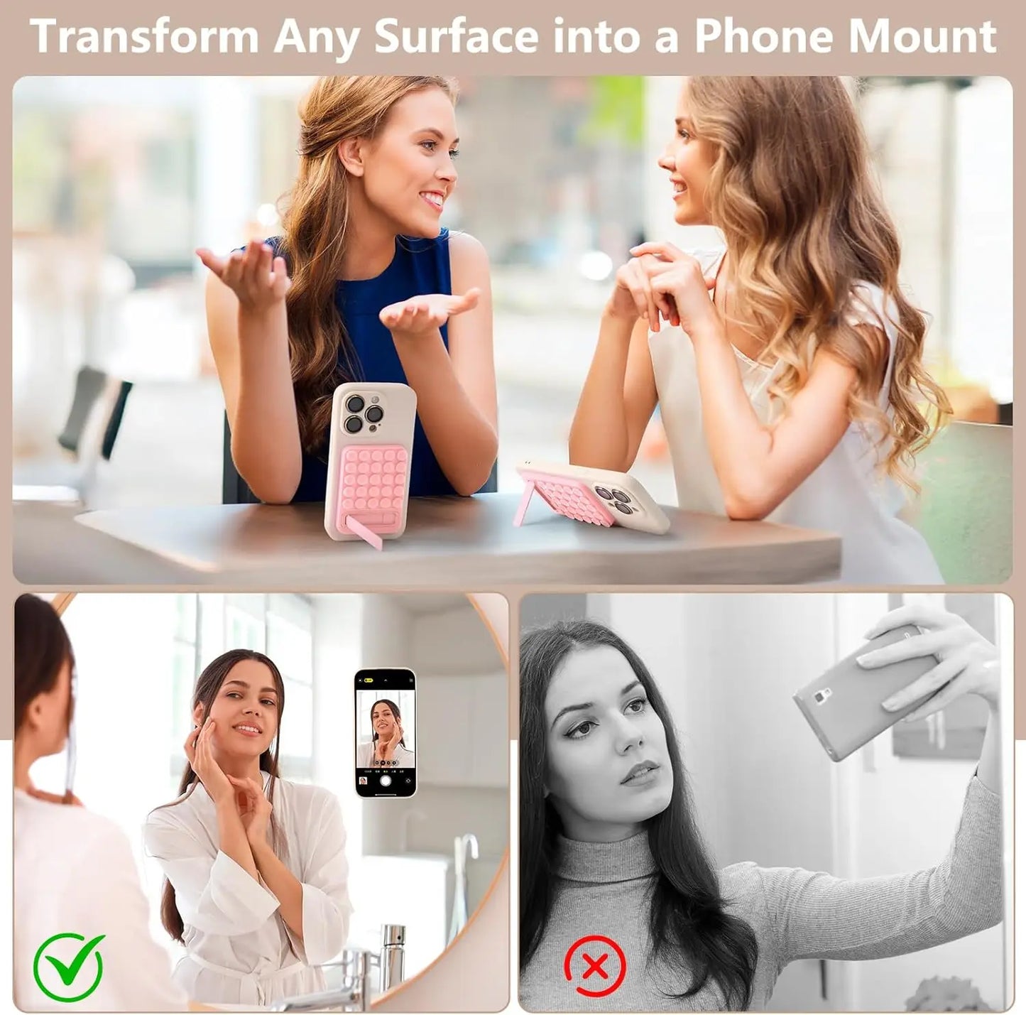 Silicone Suction Shower Phone Holder