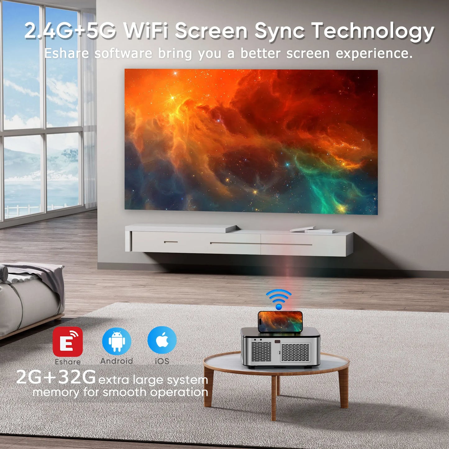 HORLAT T03 4K LED Projector