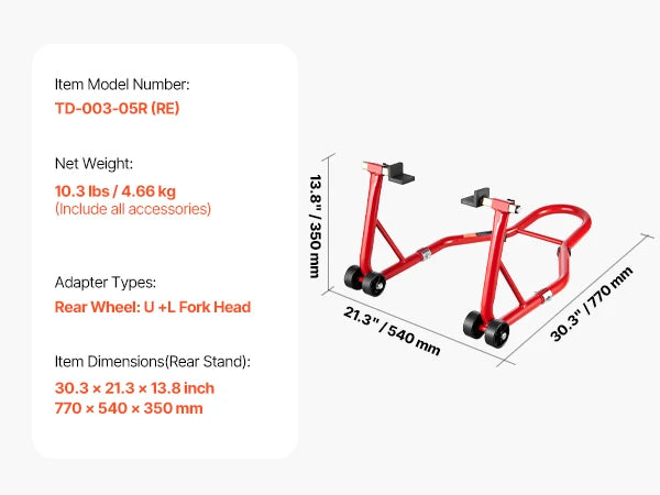 Motorcycle Front Rear Stand Lift
