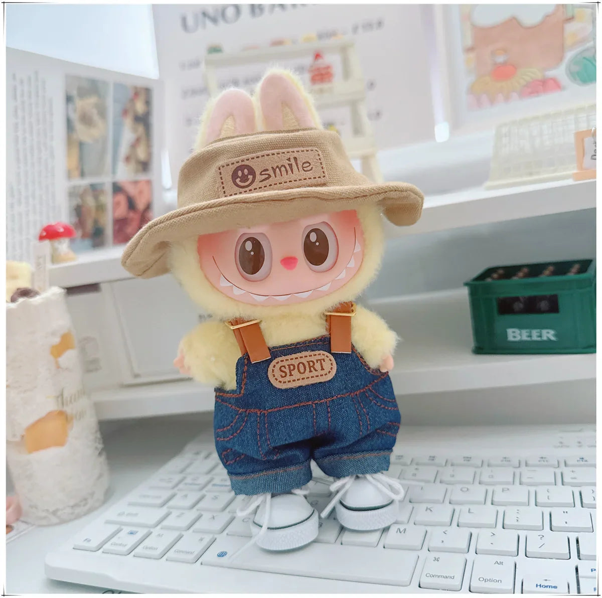 Labubu Denim Hoodie Outfit Set