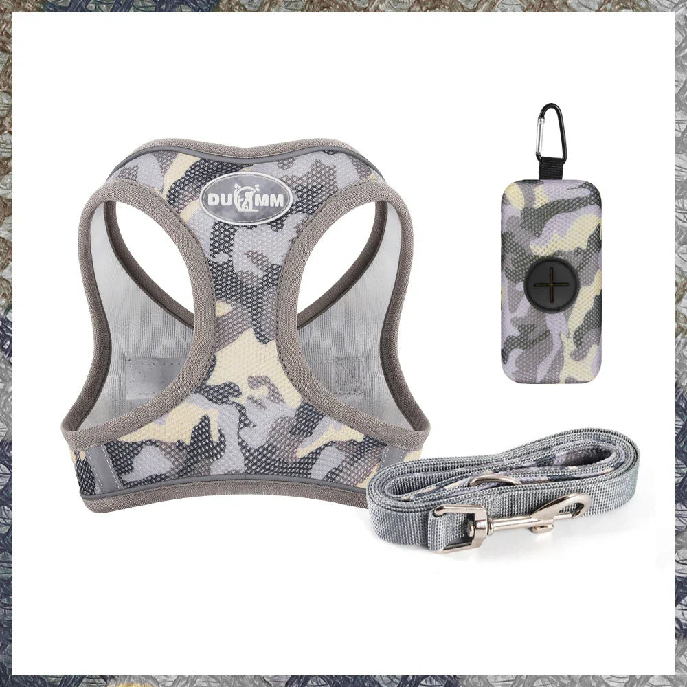 Adjustable Mesh Pet Harness Set