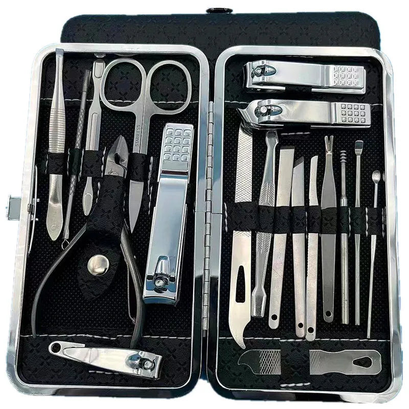 19Pcs Stainless Steel Nail Set