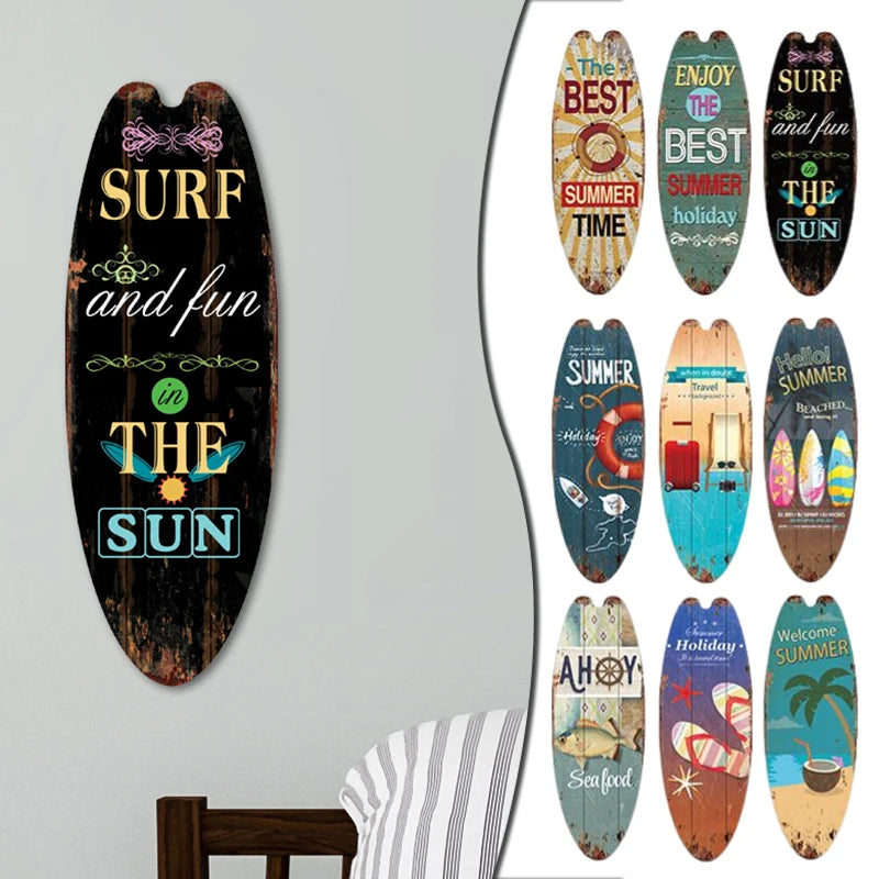 Vintage Wooden Beach Sign